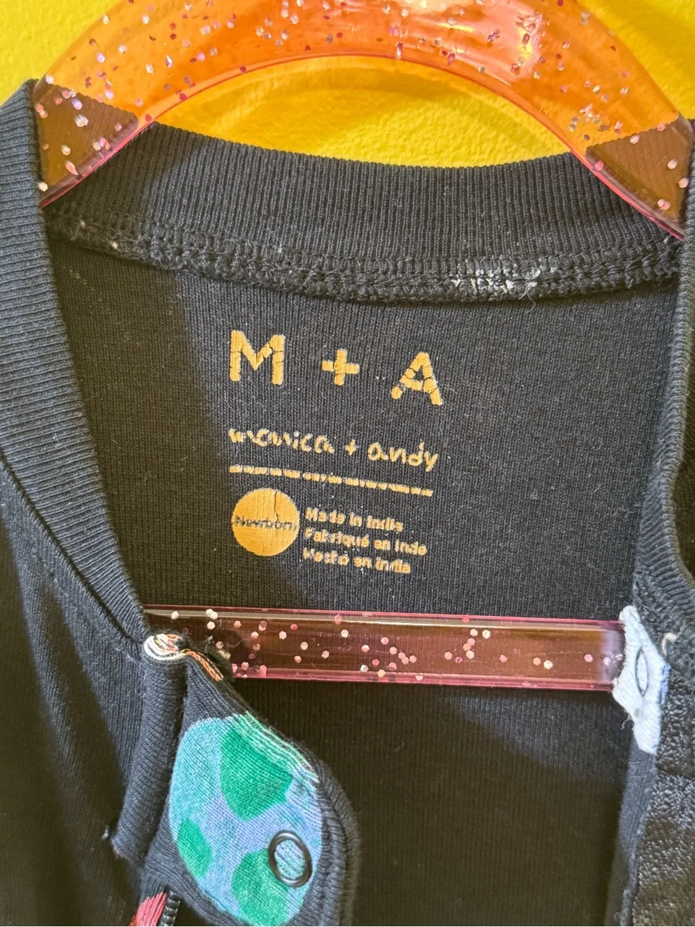 +NWOT Monica + Andy Space Planets Zip Sleeper Coverall Black Baby Newborn